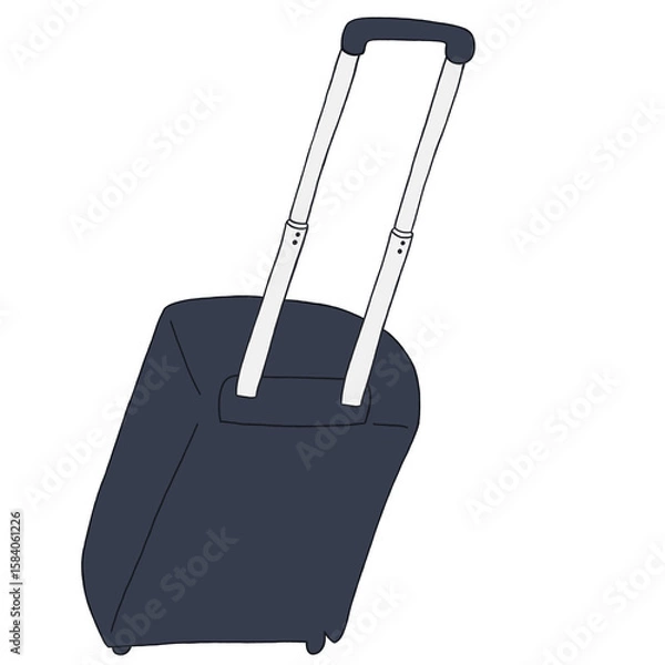 Obraz キャリー　旅行　趣味　イラスト　線画　濃い藍色　色違い　シークレット