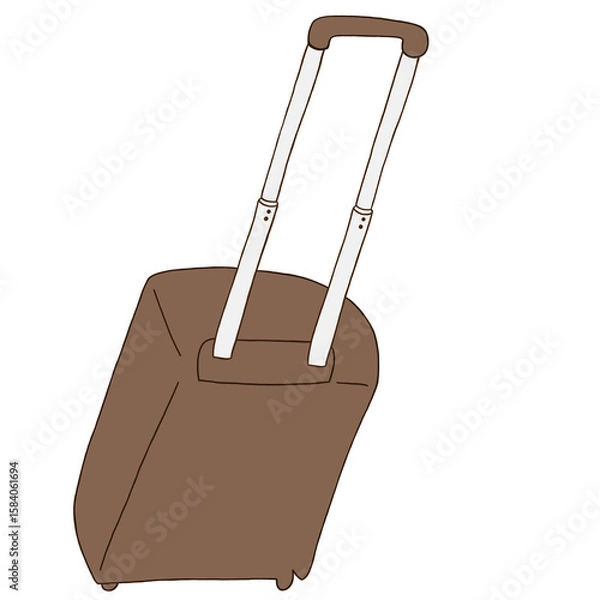 Obraz キャリー　旅行　趣味　イラスト　線画　茶色　色違い　シークレット