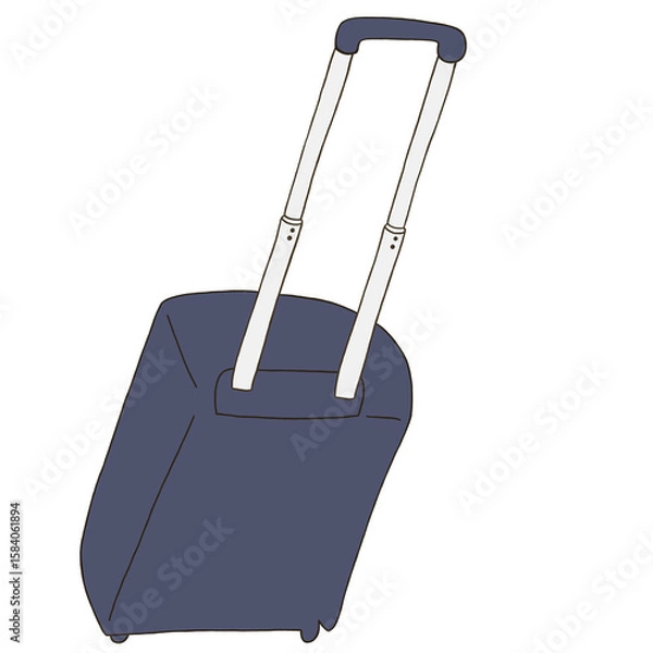 Obraz キャリー　旅行　趣味　イラスト　線画　藍色　色違い　シークレット