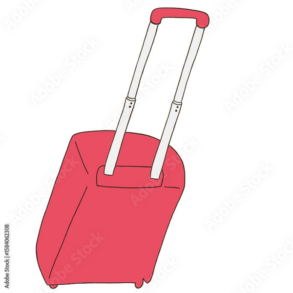 Obraz キャリー　旅行　趣味　イラスト　マゼンタ　線画　色違い　シークレット