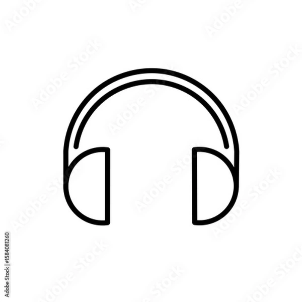 Fototapeta music icon button. listening to music icon. relaxing music vector design. audio icon.