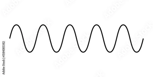 Fototapeta Sinusoidal Wave Signal. Sine Wave. Trigonometric Sine Function.