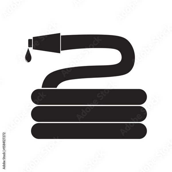 Obraz water hose flat icon vector