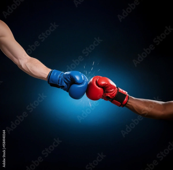 Obraz 권투, 권투 글러브, 스포츠, 운동, 컨셉, 대결, 흑과 백, 선과 악, 싸움, 운동선수, 노력, 도박, 베팅