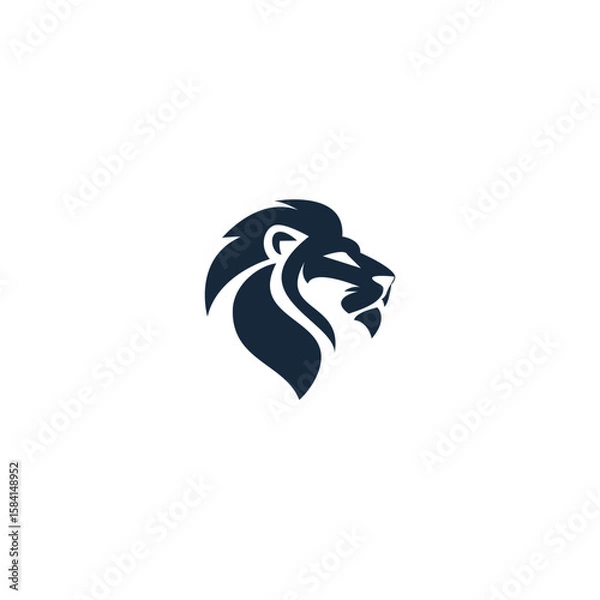 Obraz Modern Minimalist Lion Abstract Logo Vector