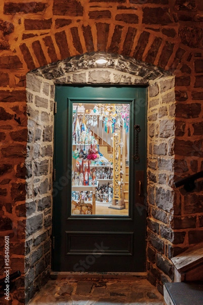 Obraz old brick wall with window