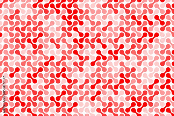 Obraz Seamless pattern with red metaball pattern. Abstract flat blobs vector illustration.