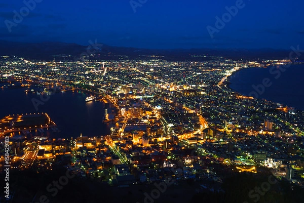 Obraz 【北海道】函館の夜景　トワイライト