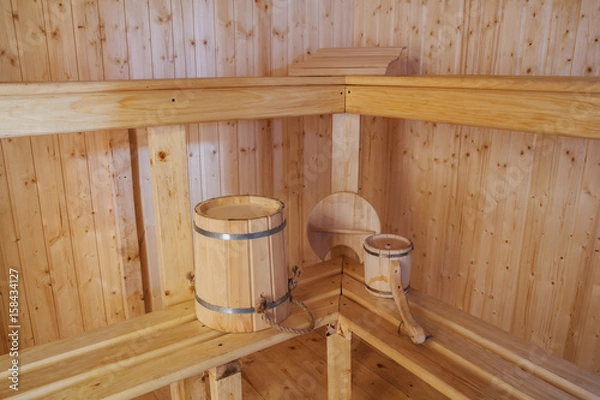 Fototapeta Интерьер парилки в бане