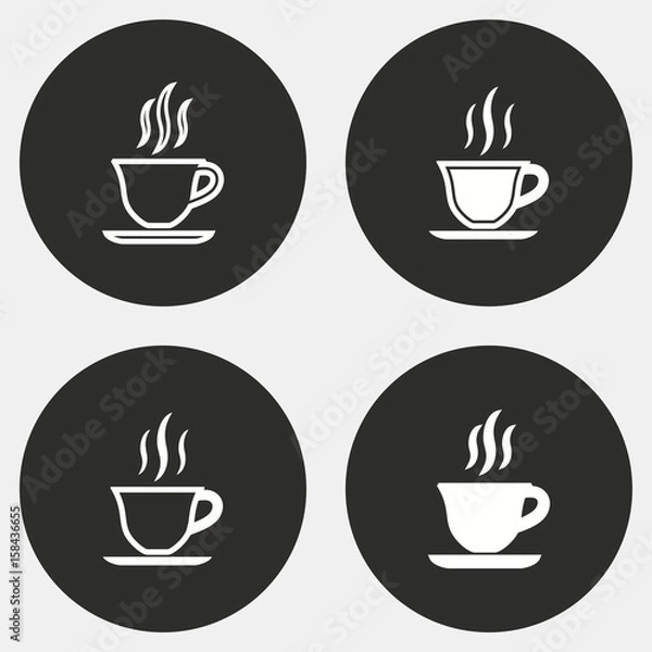 Fototapeta Coffee cup icon set.