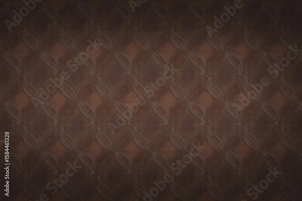 Obraz Embossed geometric pattern background brown texture