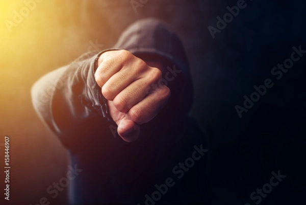 Fototapeta Pojęcie przestępczości, przemocy i znęcania się