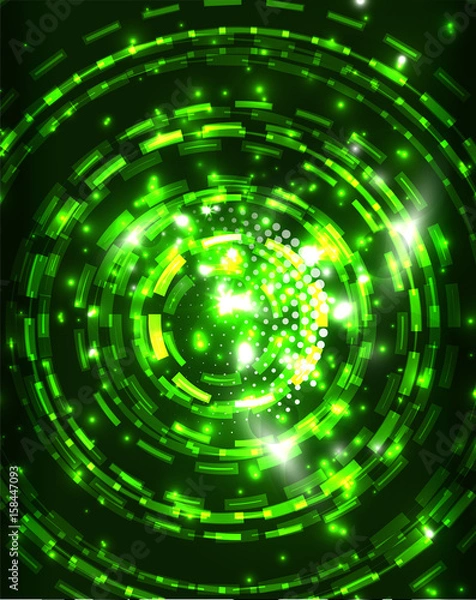 Fototapeta Neon circles abstract background