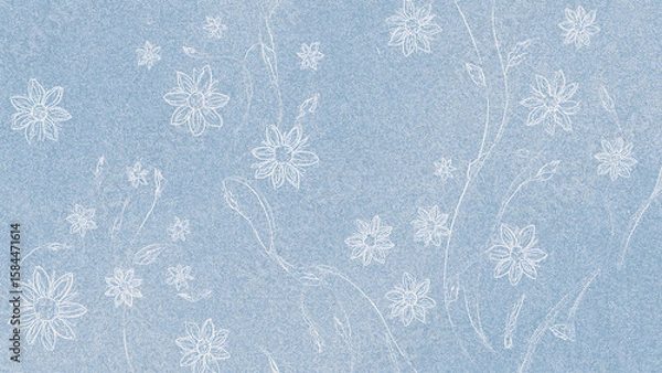 Fototapeta Simple but beautiful design using simple flower motifs or calm curves or straight lines with soft lines with pencil or ink, ai, generative