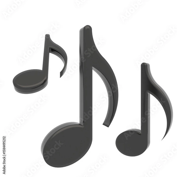 Fototapeta 3d rendered music note 