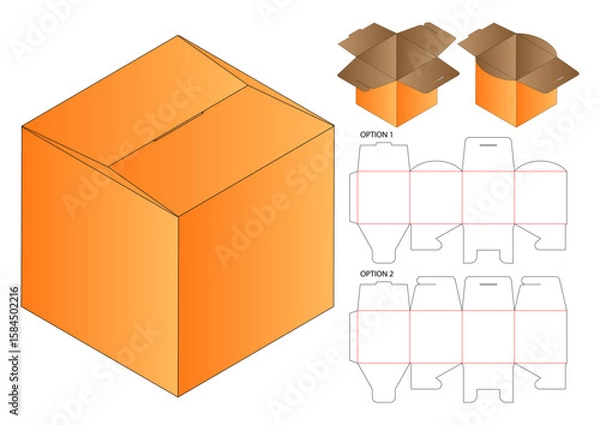 Obraz Packaging Box Design Layout Dieline Template