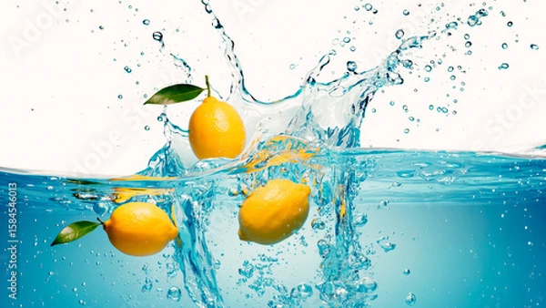 Fototapeta Refreshing shot symbolizing summer, purity and health.