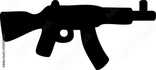 Obraz gun silhouette vector