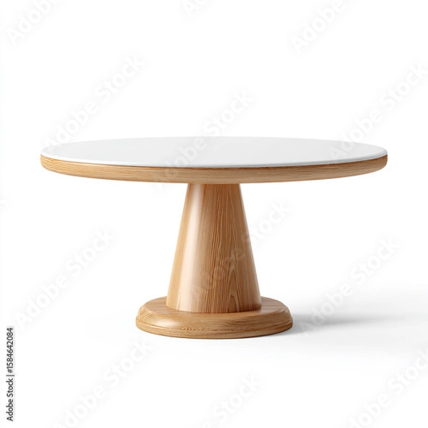 Fototapeta 3D table mockup isolated on a white background