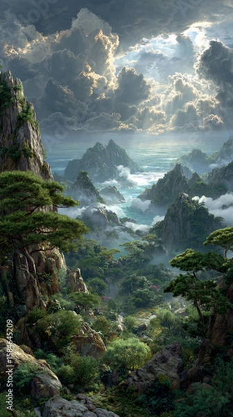 Fototapeta A breathtaking moment of creation depicted in a hyper-realistic or highly detailed scene