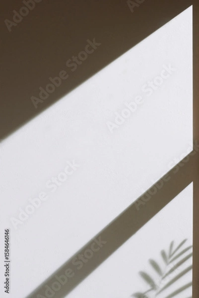 Obraz Concrete texture background with shadows from natural light streaming through a window.