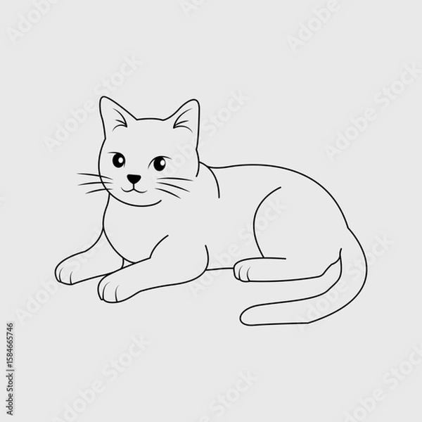 Obraz The Relaxed Sitting Cat