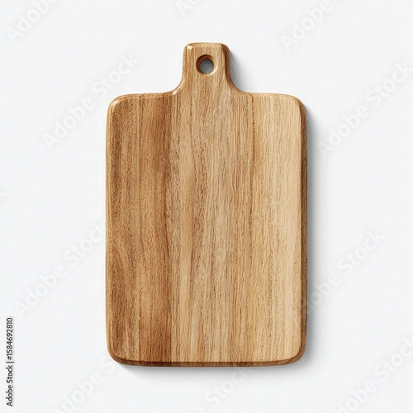 Fototapeta Wooden Chopping Board with Hanging Hole Front View 1