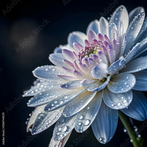 Fototapeta Hyper-detailed shot of a flower with layered petals, showing rich textures, vivid colors, and intricate natural details for a striking and realistic look.