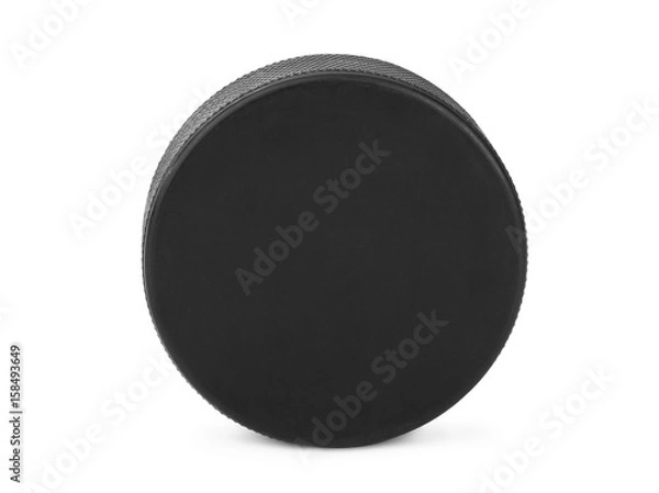 Fototapeta Puck z hokeja na lodzie