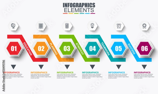 Obraz Timeline infographics vector design template