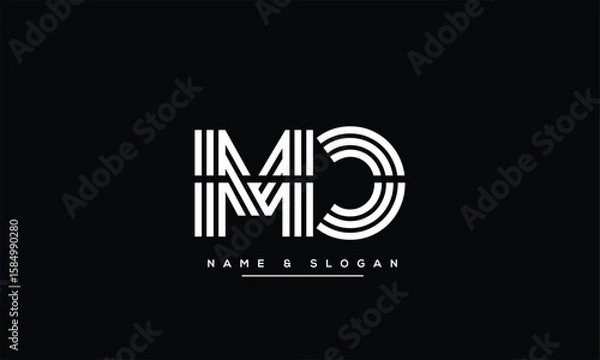 Obraz MC, CM, M, C Abstract Letters Logo Monogram
