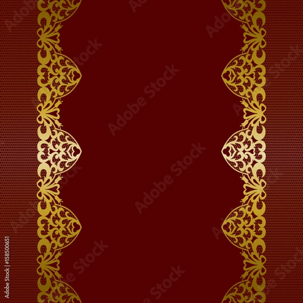 Fototapeta gold lace borders