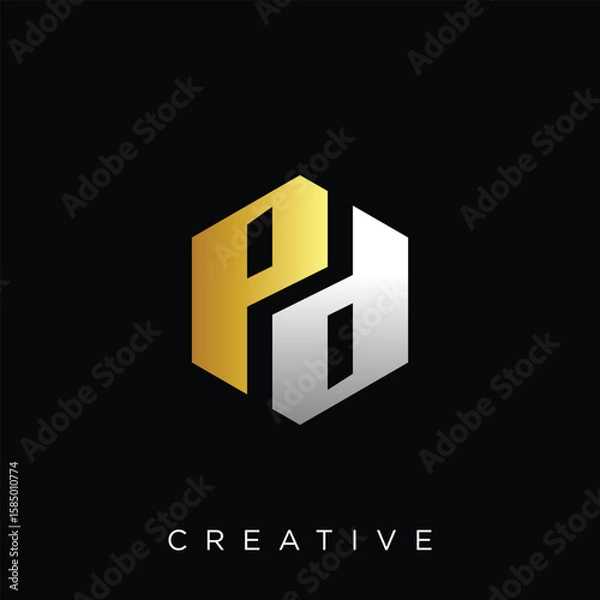 Obraz PD logo design vector Modern Luxury Initial