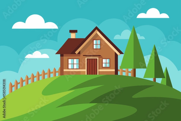 Fototapeta house in the forest