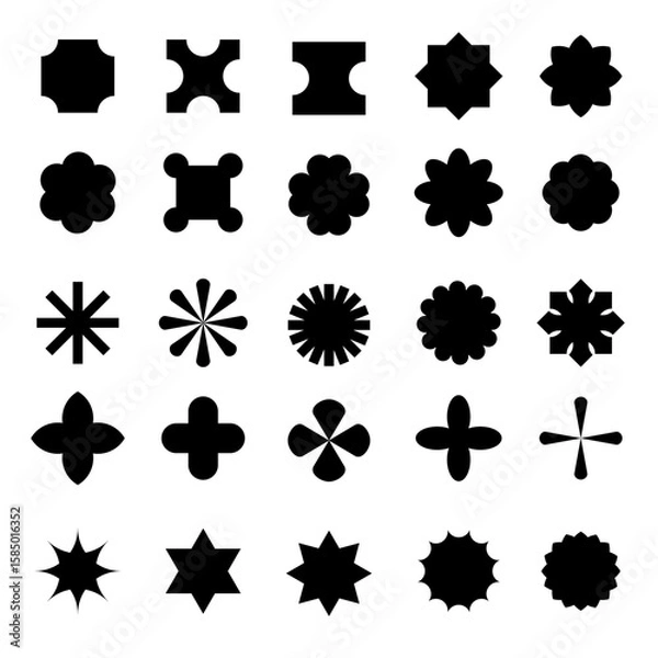 Obraz set of abstract shapes design elements