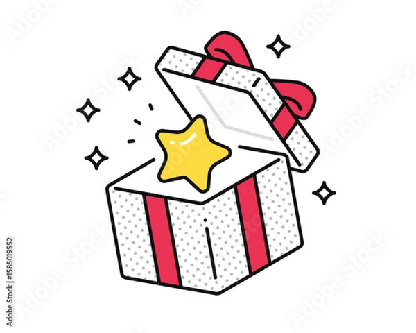 Fototapeta チャンス ラッキー プレゼントボックス アイコン