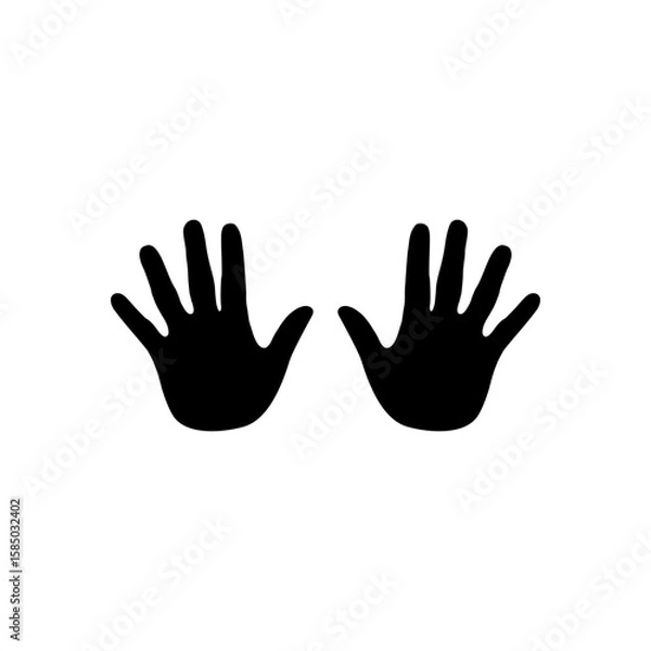 Obraz two hands isolated on white