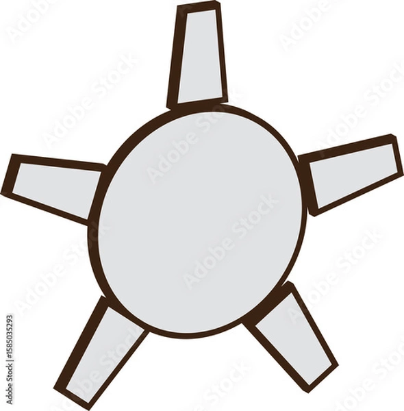 Obraz 3D Electric Fan PNG – Realistic Ceiling or Table Fan Illustration with Blades and Motor Design on Transparent Background for Summer, Cooling, and Ventilation Concepts