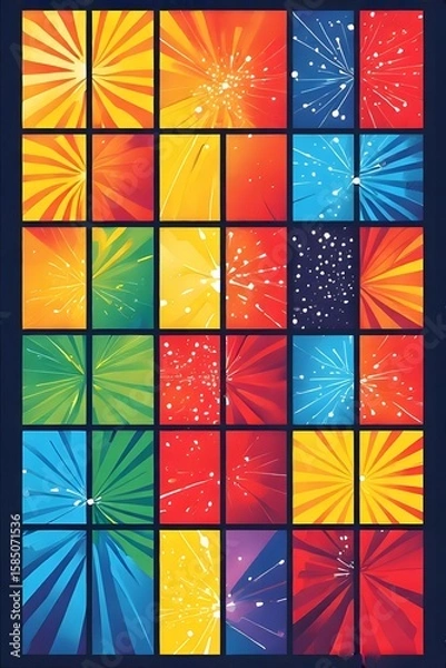 Fototapeta Título: ia generated. grunge striped background. colorful grunge background. grunge striped background with stripes

