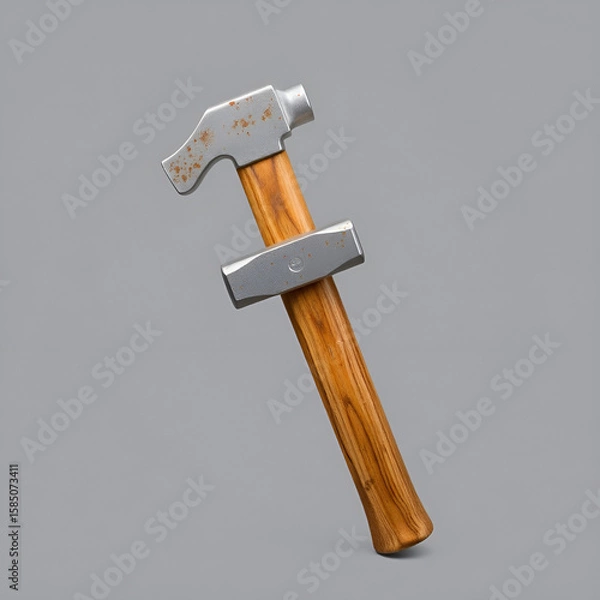 Obraz Photo of a hammer on a blank white background Photo of a hammer on a blank white background