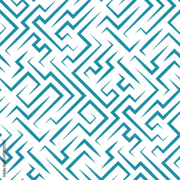Fototapeta abstract geometric line graphic maze pattern background