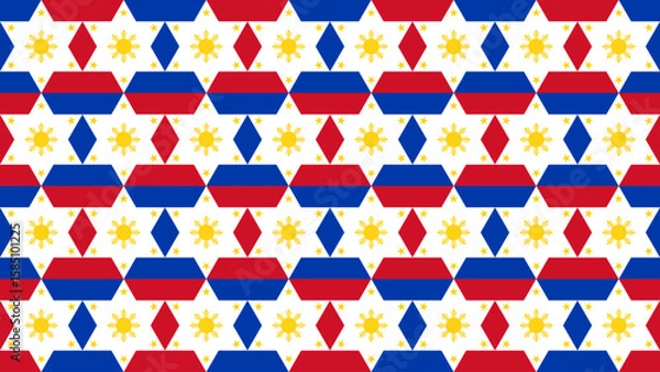 Fototapeta filipino pattern. sun background for decoration and etc. vector illustration