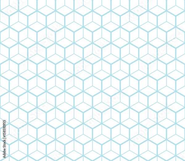 Fototapeta hexagon geometric line grid pattern vector background