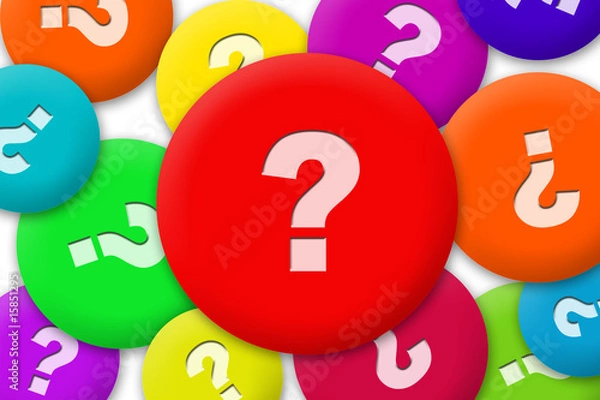 Obraz Bunte Fragezeichen