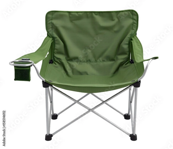 Obraz camping green chair isolated on white background, transparent	