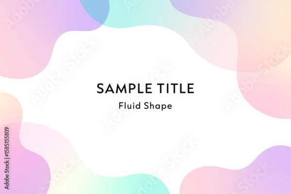 Obraz  流体シェイプのバックグラウンドデザイン・フェミニン