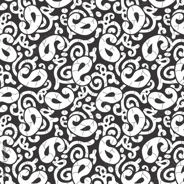 Fototapeta Paisley Flower Design Pattern, background, texture, fabric, paper print.