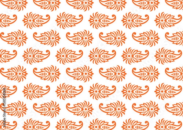 Fototapeta Paisley Flower Design Pattern, background, texture, fabric, paper print.