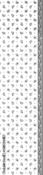 Fototapeta Paisley Flower Design Pattern, background, texture, fabric, paper print.