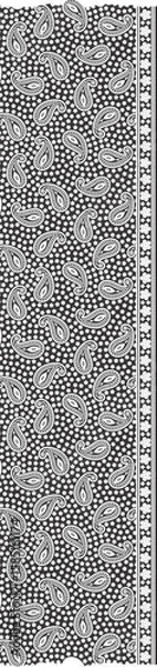 Fototapeta Paisley Flower Design Pattern, background, texture, fabric, paper print.